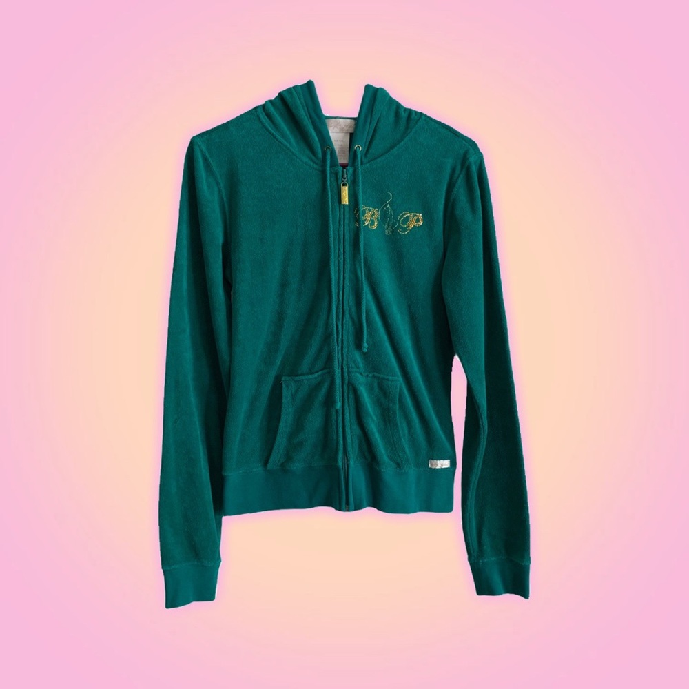 SOLD | ⭐️ Baby Phat Dark Teal Y2K Terry Cloth Jacket ⭐️